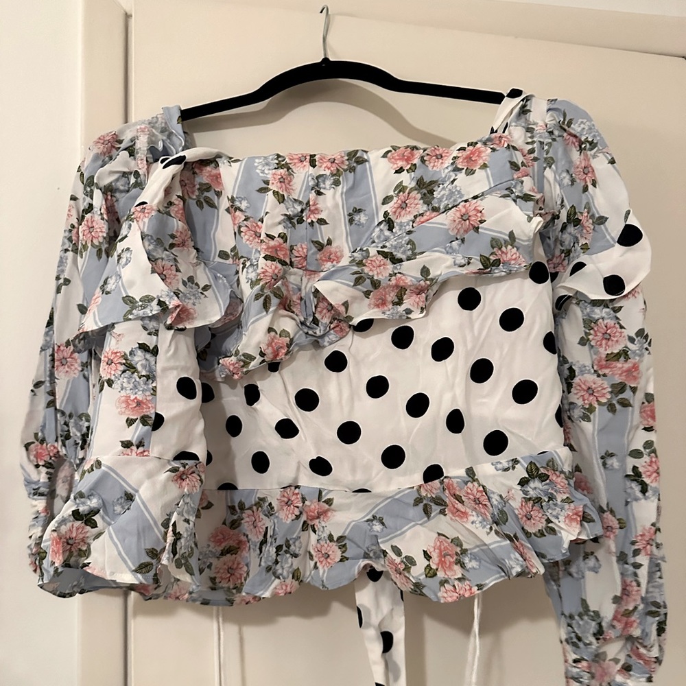 For Love & Lemons floral and polka dot set in size small, NEW quality